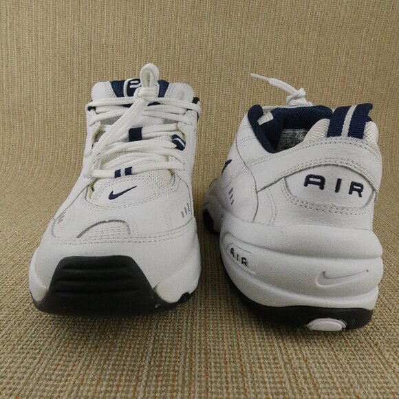 Nike Air Definition Sneakers Mens 11.5 White Leather Navy 308256-141 NEW main image 4
